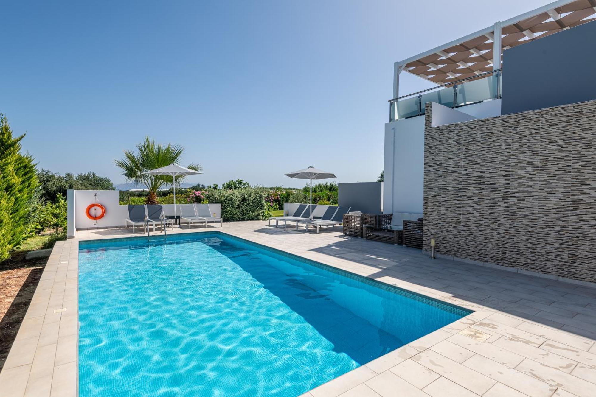 Asteria Pearl Villa 2 With Rooftop Jacuzzi Tigaki Exterior foto